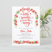 Invitation Baby Shower Petite Douceur Pastèque (Debout devant)