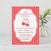 Invitation Baby Shower Petite Douceur Rayée (Debout devant)