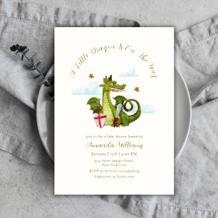Invitation Baby Shower Petite Étoile Nuageuse de Dragonnet My