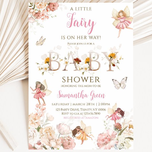 Invitation Baby Shower Petite Fée