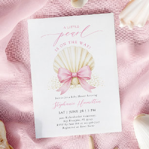 Invitation Baby Shower Petite Perle Coquette