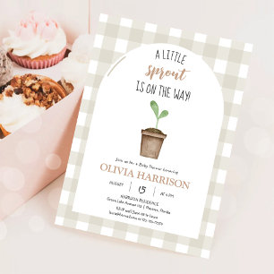 Invitation Baby Shower Petite Pousse Genre Neutre