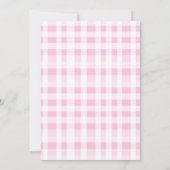Invitation Baby Shower Petite Pousse Gingham Rose (Dos)