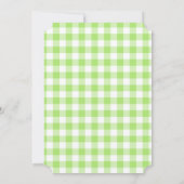 Invitation Baby Shower Petite Pousse Gingham Vert (Dos)