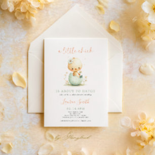 Invitation Baby Shower Petite Poussin de Printemps