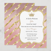 Invitation baby shower, Petite Princesse sur son c (Devant / Derrière)