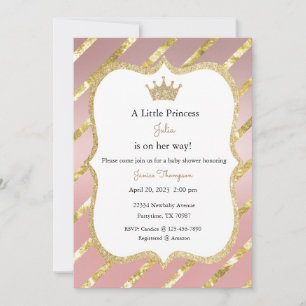Invitation baby shower, Petite Princesse sur son c