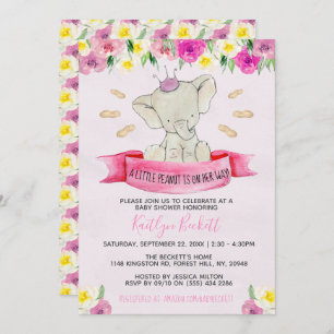 Invitation Baby shower Petites filles cacahuètes