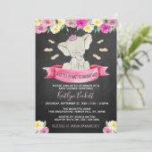 Invitation Baby shower Petites filles cacahuètes (Debout devant)