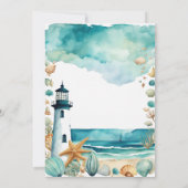 Invitation Baby shower phare nautique (Dos)