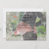 Invitation Baby shower photo Anniversaire Rose Gold Confetti (Devant)