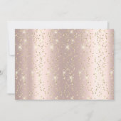Invitation Baby shower photo Anniversaire Rose Gold Confetti (Dos)
