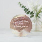 Invitation Baby shower Photo Confetti Pied Pied Or (Debout devant)