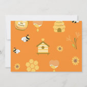 Invitation Baby shower photo d'abeilles du premier jour (Dos)