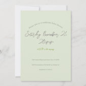 Invitation Baby shower photo de famille de verdure moderne (Dos)