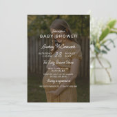 Invitation Baby shower photo de Grossesse de couverture blanc (Debout devant)