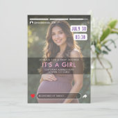 Invitation Baby shower photo de l'article sur les médias soci (Debout devant)