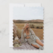 Invitation Baby shower photo de vêtements neutres pour les fe (Dos)