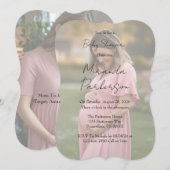 Invitation Baby shower Photo Dégradé (Devant / Derrière)