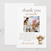 Invitation Baby shower photo Highland Holy Cow (Devant / Derrière)