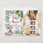 Invitation Baby shower photo Mère et Enfant Aquarelle (Devant)