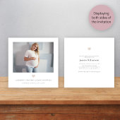 Invitation Baby shower photo miniature chic