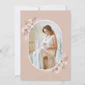 Invitation Baby shower photo Neutral Beige Floral Pampas (Dos)