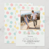 Invitation Baby shower photo Pois Pastel (Devant / Derrière)