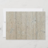 Invitation Baby shower photo rustique des animaux de bois (Dos)