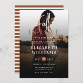 Invitation Baby shower photo Simple Modern Fall in Love (Devant / Derrière)