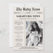 Invitation Baby shower photo unique (Devant)