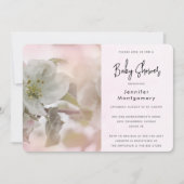 Invitation Baby shower photo White Apple Blossom (Devant)