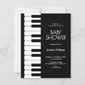 Invitation Baby shower piano (Devant)