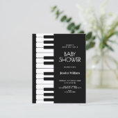 Invitation Baby shower piano (Debout devant)
