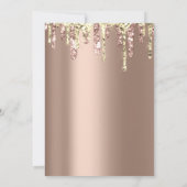 Invitation Baby shower Pieds Parties scintillant Rose Gold Dr (Dos)