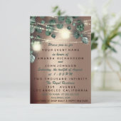 Invitation Baby shower Pieds Rustique Rose Parties scintillan (Debout devant)