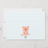 Invitation Baby shower Piggy Mignonne Pour Fille (Dos)