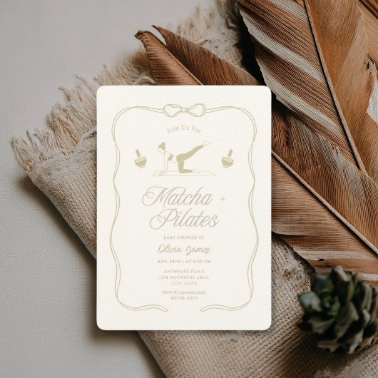 Invitation Baby shower pilates fait main