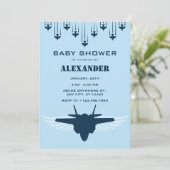 Invitation Baby shower pilote de la Force aérienne (Debout devant)