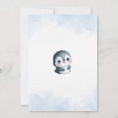 Invitation Baby shower Pingouin mignon (Dos)