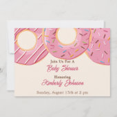 Invitation Baby Shower Pink Donut Delight (Devant)