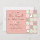 Invitation Baby shower Pinky Dots (Devant)
