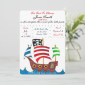Invitation Baby shower pirate (Debout devant)