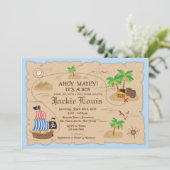 Invitation Baby shower pirate (Debout devant)