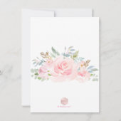 Invitation Baby shower PixDezines Aquarelle rose Roses (Dos)