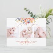 Invitation Baby shower PixDezines Merci (Debout devant)