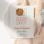 Invitation Baby shower Pizza & Pacificateurs