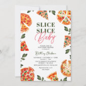 Invitation Baby Shower Pizza Slice Slice (Devant)