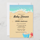 Invitation Baby shower plage (Devant)