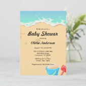 Invitation Baby shower plage (Debout devant)